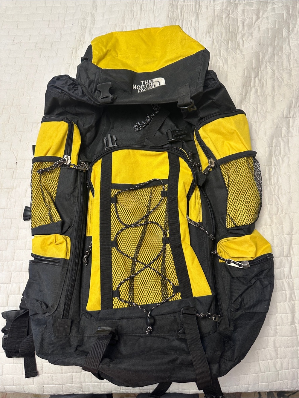 The North Face Yellow and Black Outdoor Pack